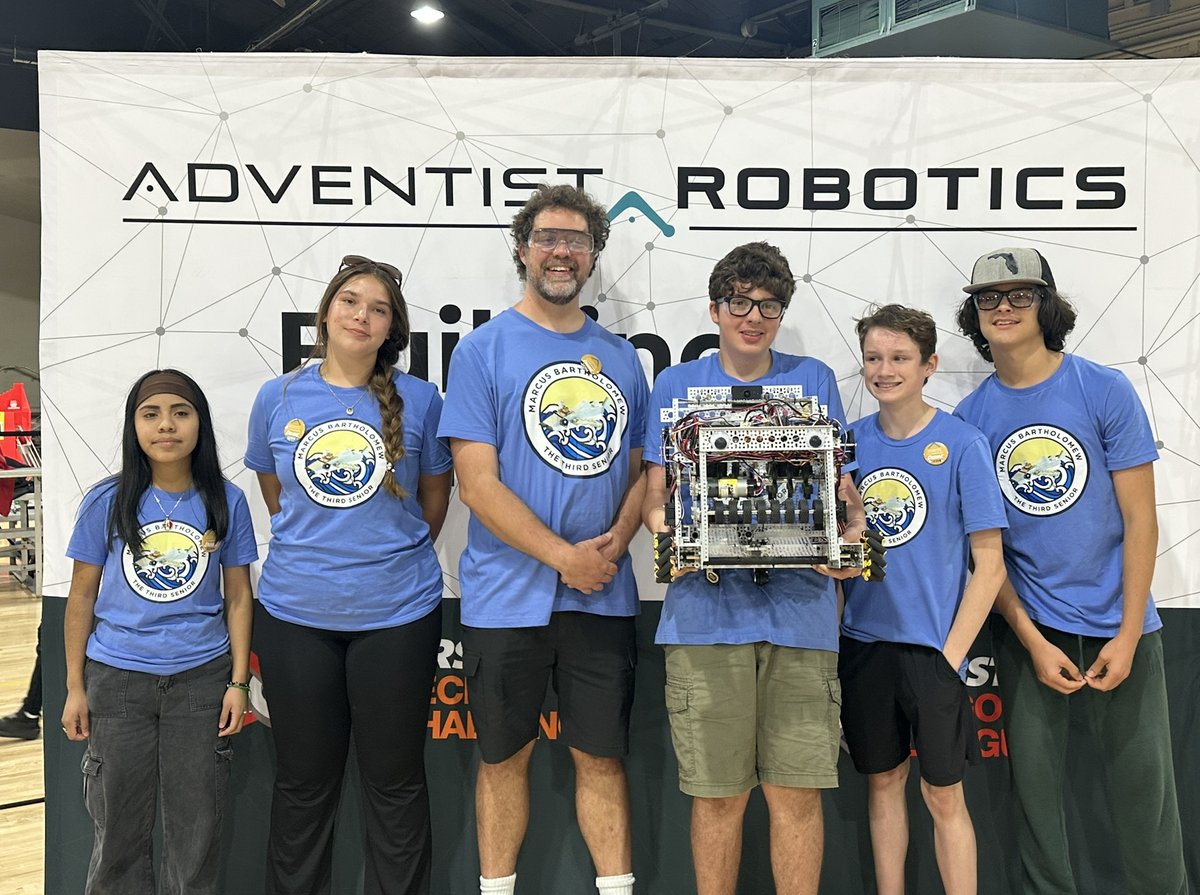 32314 Marcus Bartholomew the Third Senior team and robot at the League Championship